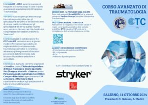 11 OTTOBRE 2024 | CORSO AVANZATO DI TRAUMATOLOGIA AUOT - OTC